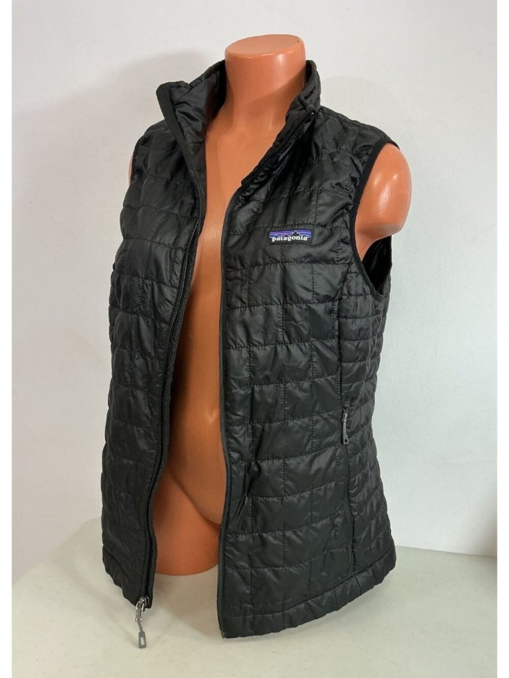Patagonia Black Micro Puffer Vesr Packable Quilted Womens Large